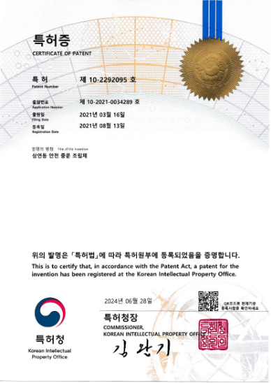 특허등록증 10-2292095 미리보기